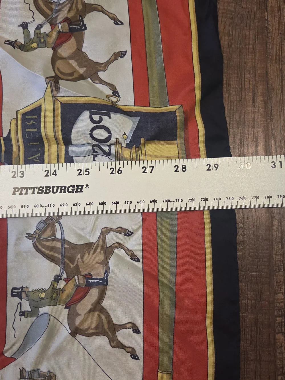 Vintage Silk Scarf Equestrian Relais Poste No Signature